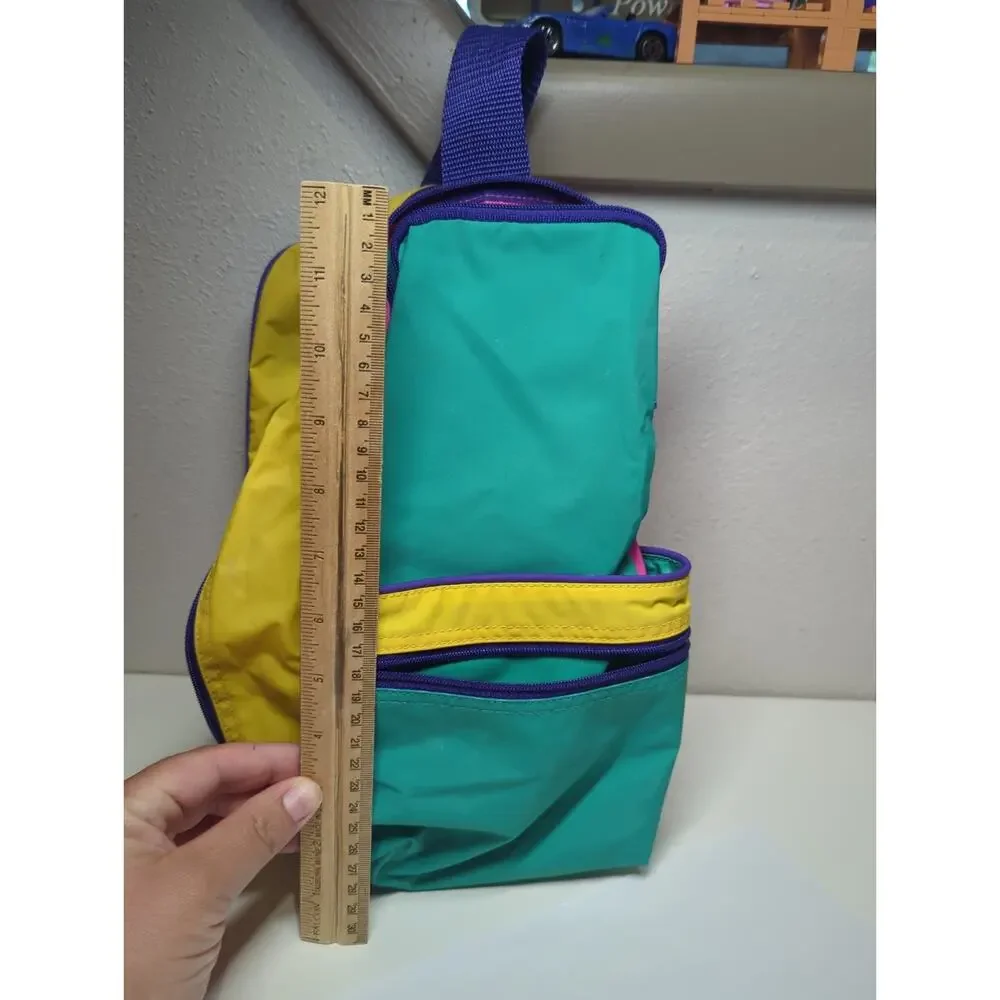 Vintage Retro Original Multi Color 80s 90s Shaving Traveling Bag Colorful Rare